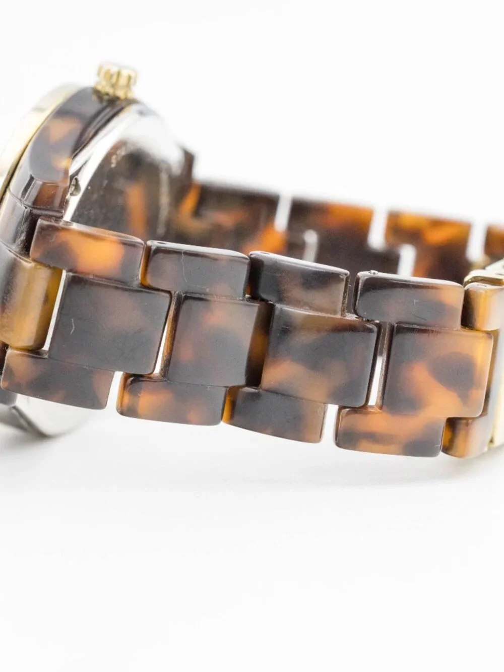 Fossil ES3798 Tortoise Acrylic Crystal Quartz Analog Women's Watch New Battery